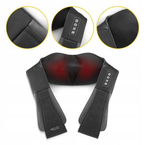 Массажная подушка  4FIZJO Shiatsu Pro+ для шеи и спины Black/Grey - фото №7